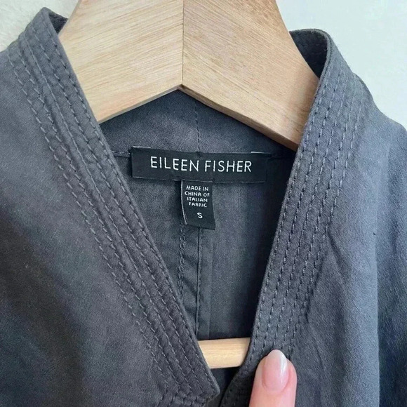 Eileen Fisher Linen Viscose Stretchnotch Collar Jacket - Picture 3 of 7